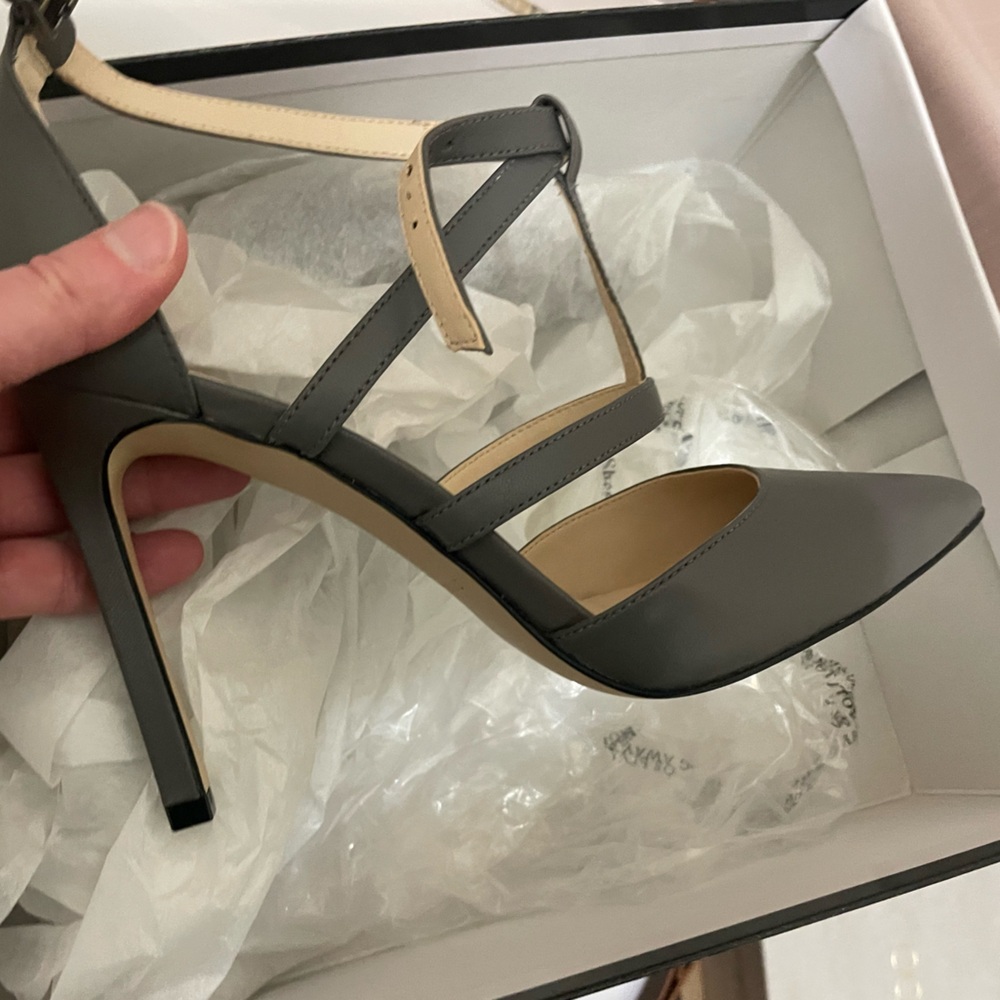 Nine West Gray Slingback Heels with Stiletto bnwb size 5